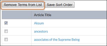 remove terms from list