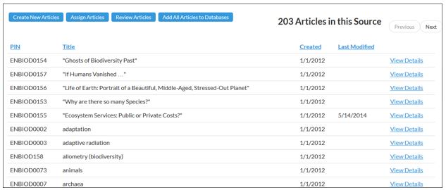 articles in source