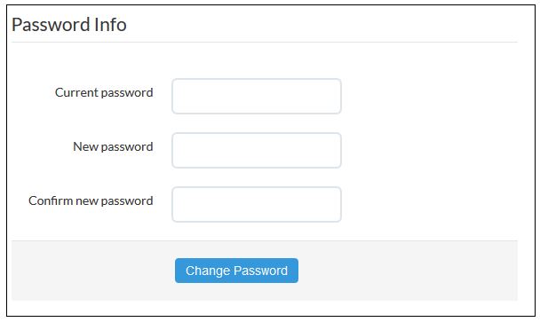 password info