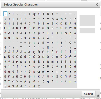 special characters