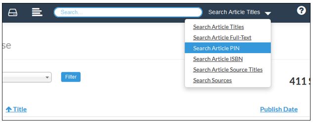 search article pin